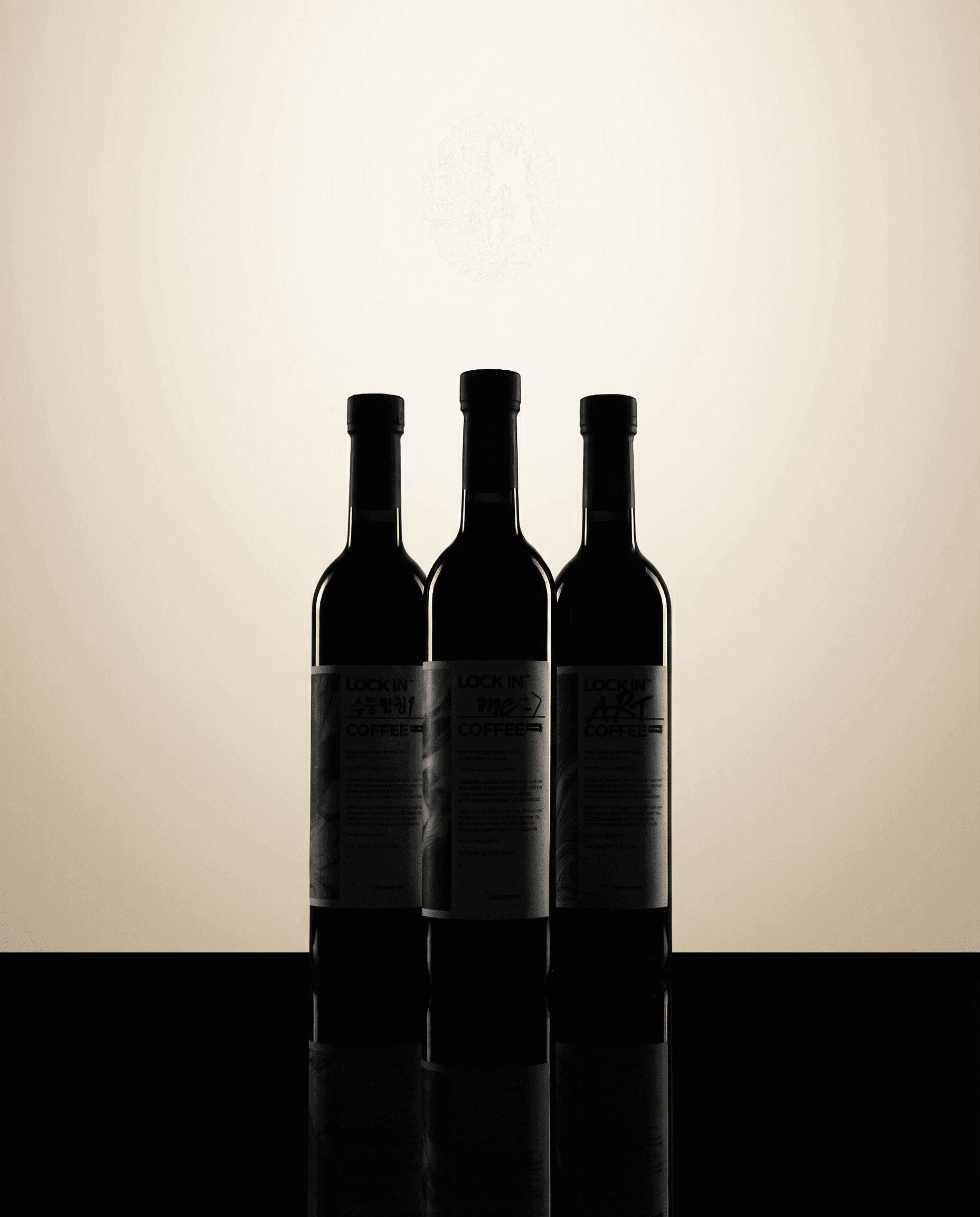 Three bottles of LOCK IN COFFEE cold brew concentrate